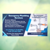 配管工サービス事業用バンのカスタマイズ ウィンドウサイン (シート3)