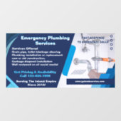 配管工サービス事業用バンのカスタマイズ ウィンドウサイン (シート)