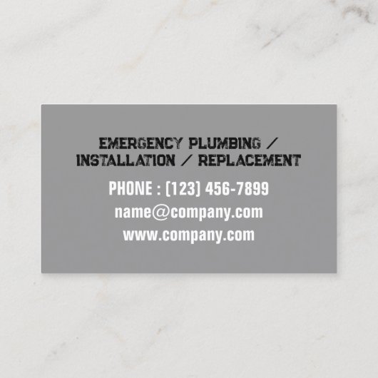 配管工サービス 名刺 (裏面)
