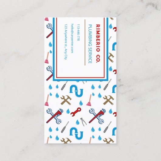 配管工サービス 名刺 (正面)