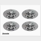 配管工スカル:キラー配管工3.1 楕円形シール (シート)