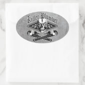 配管工スカル:キラー配管工3.1 楕円形シール (バッグ)