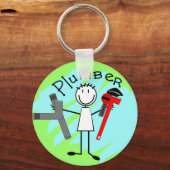 配管工スティックパーソンデザイン キーホルダー (正面)