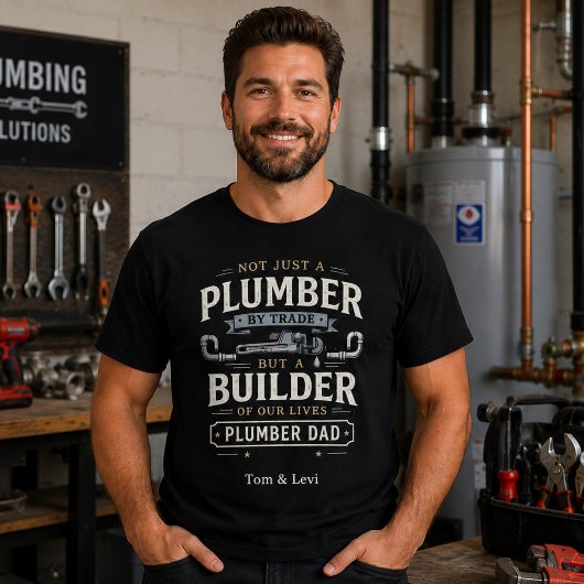 配管工パパTシャツ | オーダーメイド父の日ギフト Tシャツ