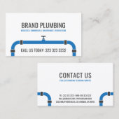 配管工モダン場、排水画層、給排水衛生設備 名刺 (正面/裏面)