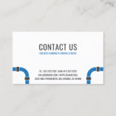 配管工モダン場、排水画層、給排水衛生設備 名刺 (裏面)