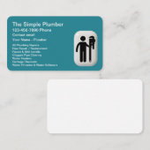 配管工モダン業用カード 名刺 (正面/裏面)