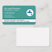 配管工モダン水栓エンブレム名刺 名刺 (正面/裏面)