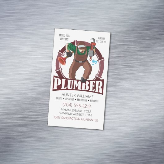 配管工モダン補配管 マグネット名刺 (インサイチュ)