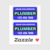 配管工事名と電話番号：プロフェッショナル配管 シール (シート)