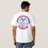 配管工事業男性向けカスタム Tシャツ (裏面フル)