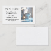 配管工事用の溢れ出るトイレ 名刺 (正面/裏面)