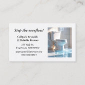 配管工事用の溢れ出るトイレ 名刺 (正面)