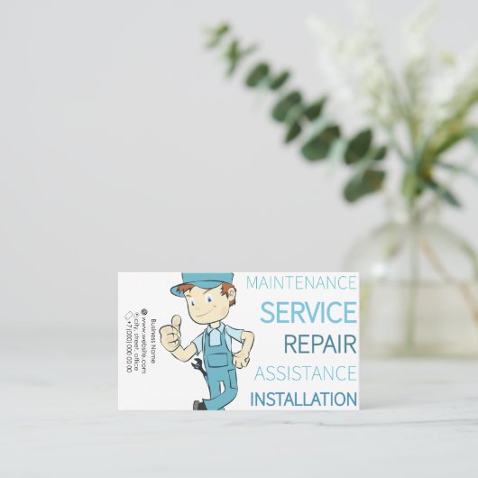 配管工事用名刺 名刺 (スタンド正面)