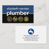 配管工事用記号金ゴールド給排水衛生設備配管アイコン 名刺 (正面/裏面)