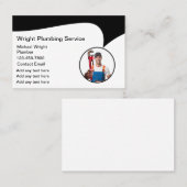 配管工事請負業者モダンの名刺 名刺 (正面/裏面)