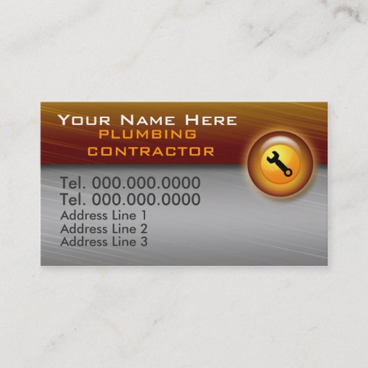 配管工事請負業者名刺 名刺 (正面)
