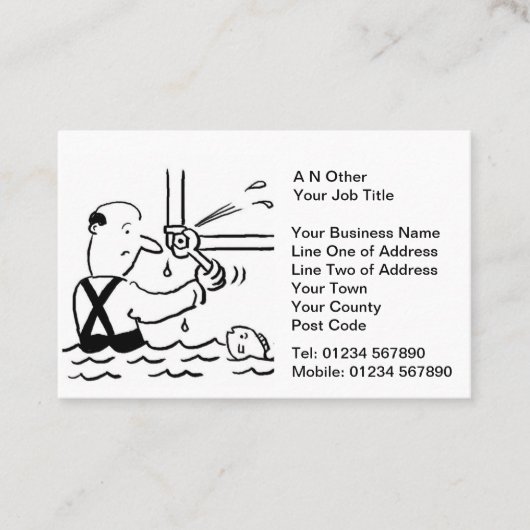 配管工及び配管系統サービス 名刺 (正面)