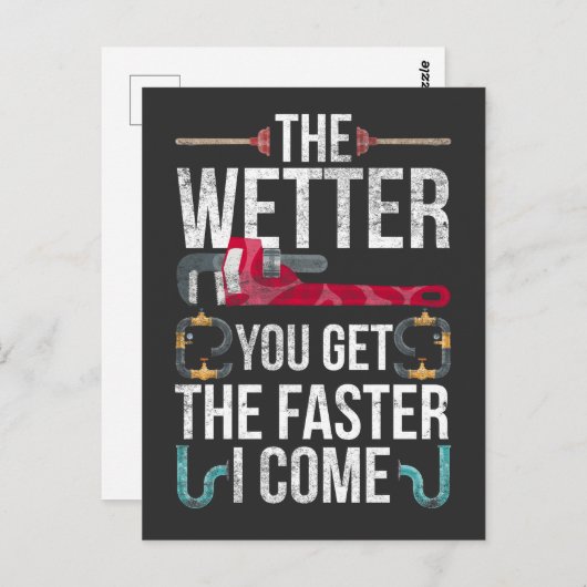 配管工夫いけなと父の配管引用文 ポストカード (正面/裏面)