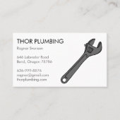 配管工業者用手下整備士レンチカッコいい 名刺 (正面)