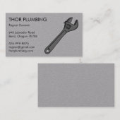 配管工業者用手利業者整備士レンチ 名刺 (正面/裏面)
