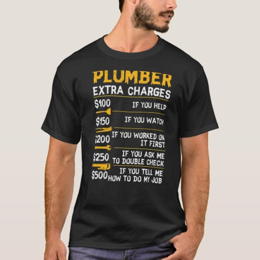 配管工用追加料金配管ツールパイプホビースC Tシャツ (正面)