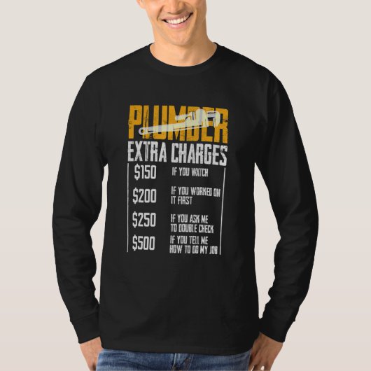 配管工用追加料金配管ツールパイプホビースC Tシャツ (正面)