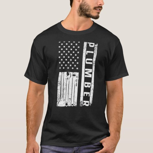 配管工男性へ女マスター配管工6 Tシャツ (正面)