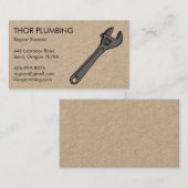 配管工請負業者の整備士レンチクラフト 名刺 (正面/裏面)