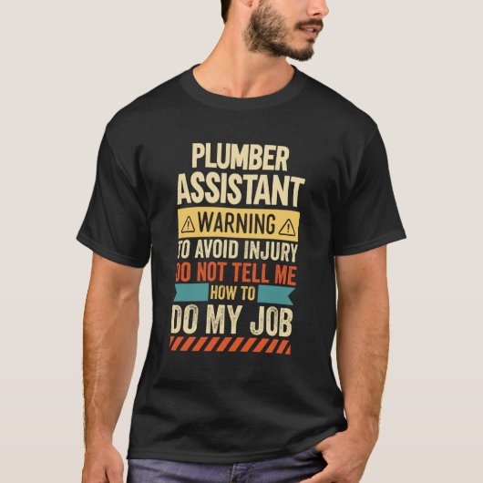 配管工警告助手 Tシャツ (正面)