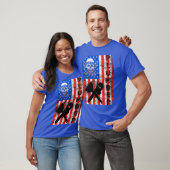 配管工 アメリカ国旗 配管フィッター アメリカ 4日目 Tシャツ (ユニセックス)