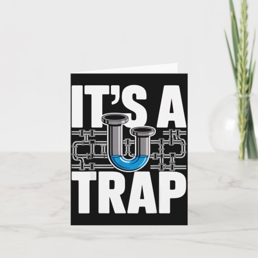 配管工 アート メンズ レディース 配管 フィッター プランバ カード (正面)