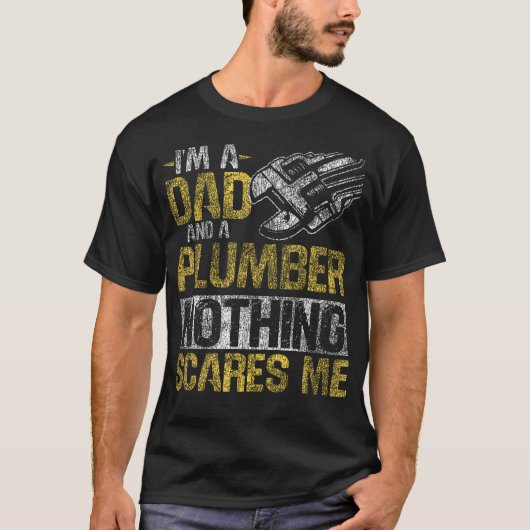 配管工 パパ ヴィンテージ I'm A Dad And A Tシャツ (正面)