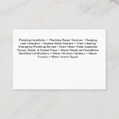 配管工(両側) 名刺 (裏面)