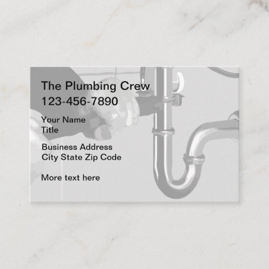 配管工（両側） 名刺 (正面)