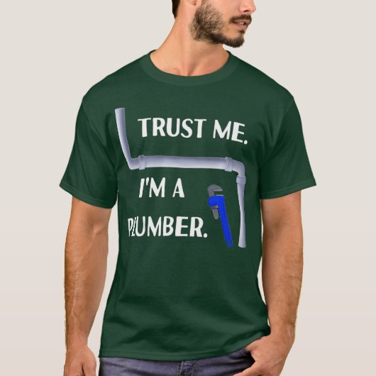 配管工  信じてください D0100266A プレミアム Tシャツ (正面)