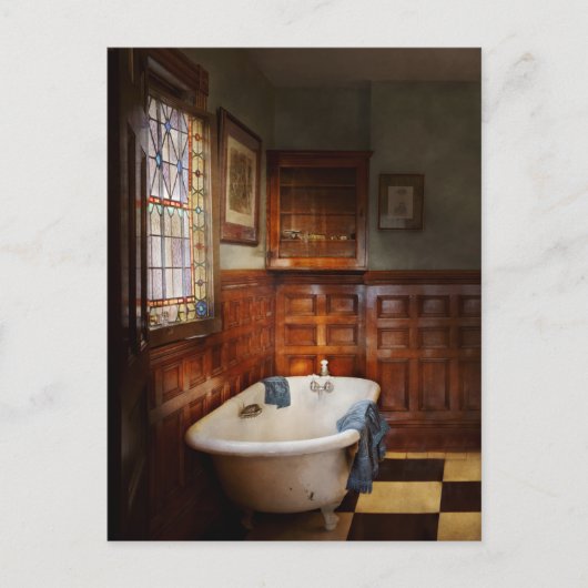 配管工 - 入浴時間 ポストカード (正面)