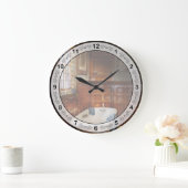 配管工-入浴時間 ラージ壁時計 (ホーム)