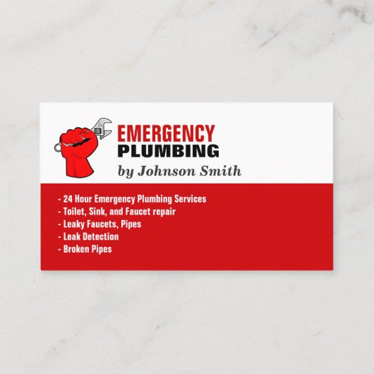 配管工 – 地域緊急用配管サービス 名刺 (裏面)