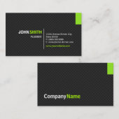 配管工 - 現代のツイルグリッド 名刺 (正面/裏面)