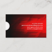 配管工 - 現代の暗赤色 名刺 (裏面)