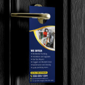 配管工+配管技師+請負業者 青+金 ドアノブサイン