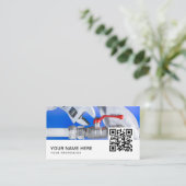 配管工QRコード 名刺 (スタンド正面)