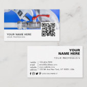 配管工QRコード 名刺 (正面/裏面)