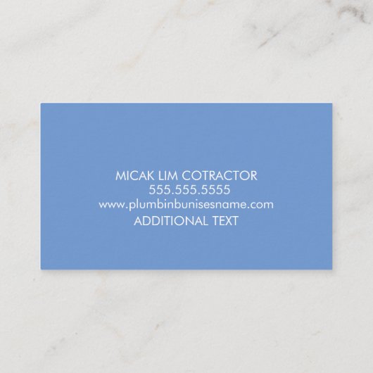 配管水栓請負業者ロゴの名刺 名刺 (裏面)