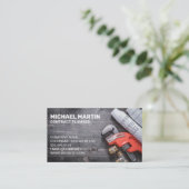 配管用レンチとパイプ 名刺 (スタンド正面)