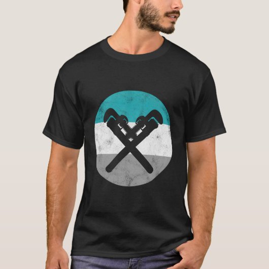 配管用レンチ配管機 Tシャツ (正面)