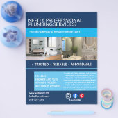 配管用手回しバスルームのキッチンのフライヤー チラシ (シングル)