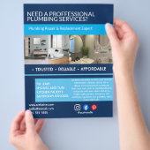 配管用手回しバスルームのキッチンのフライヤー チラシ (手)