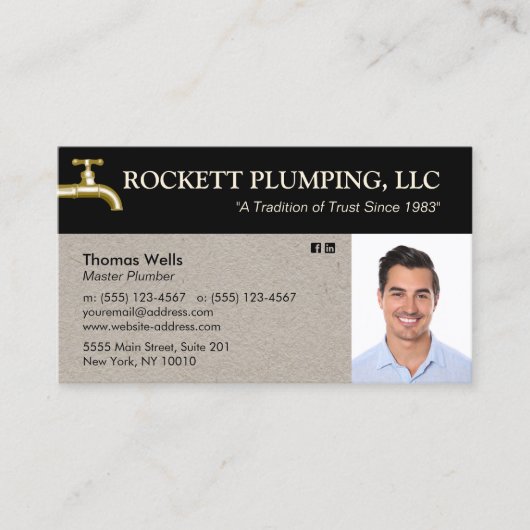 配管用水栓フォトビジネス 名刺 (正面)